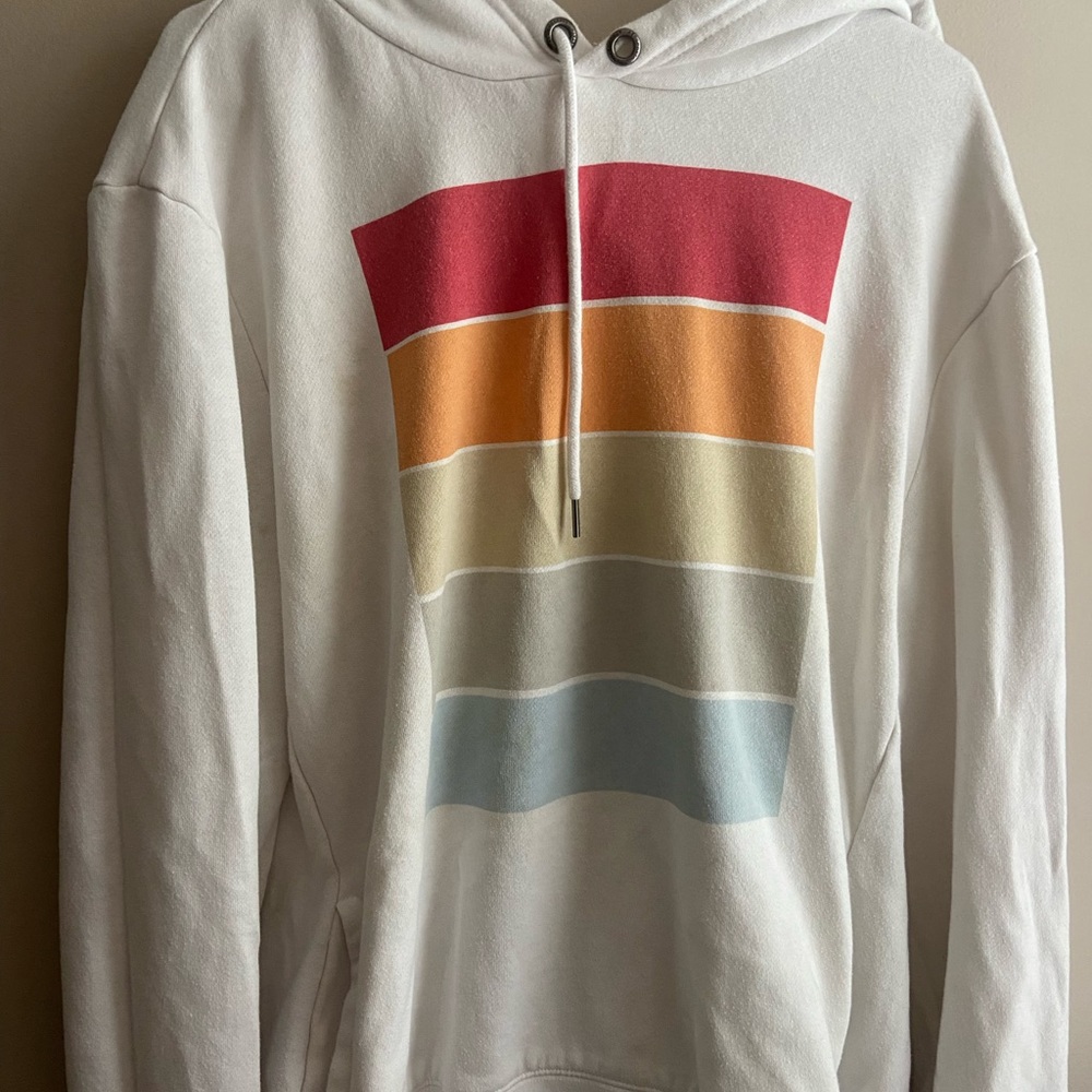 Aeropostale Aero One Rainbow Bars Pullover Hoodie